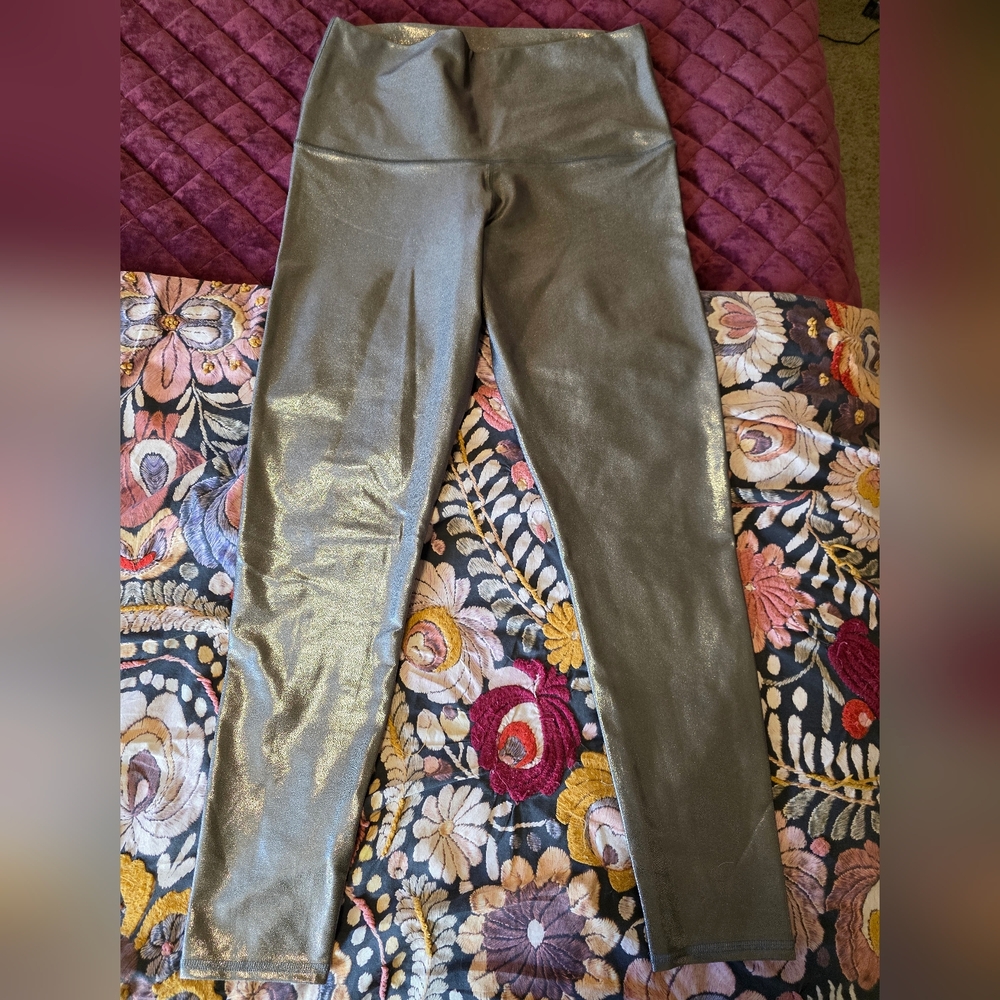 Emily Hsu Designs Metallic Gold Leggings